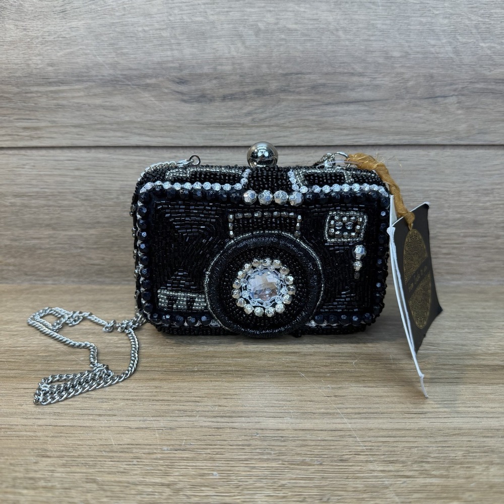 From India to You Beaded Rhinestone Camera Handbag Tik Tok Viral NWT
